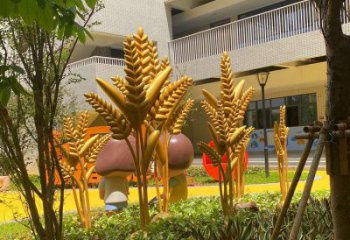 城市水稻雕塑廠 風(fēng)景區(qū)彩繪雕塑 抽象擺件