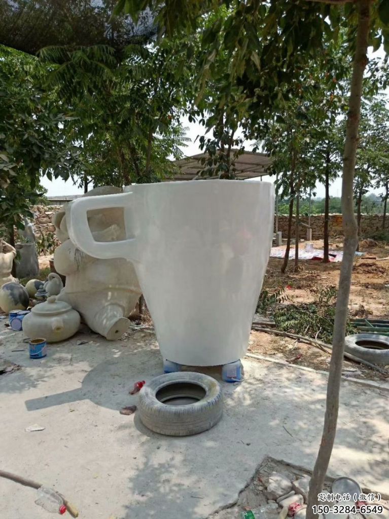 商業(yè)街杯子雕塑 售樓處學(xué)校雕塑 茶道擺件 商業(yè)街杯子雕塑 售樓處學(xué)校雕塑 茶道擺件