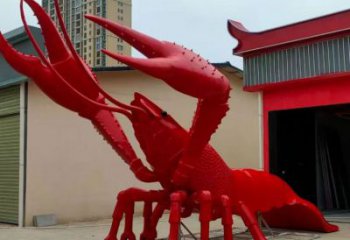 大型玻璃鋼龍蝦雕塑 步行街宣傳雕塑 仿真擺件