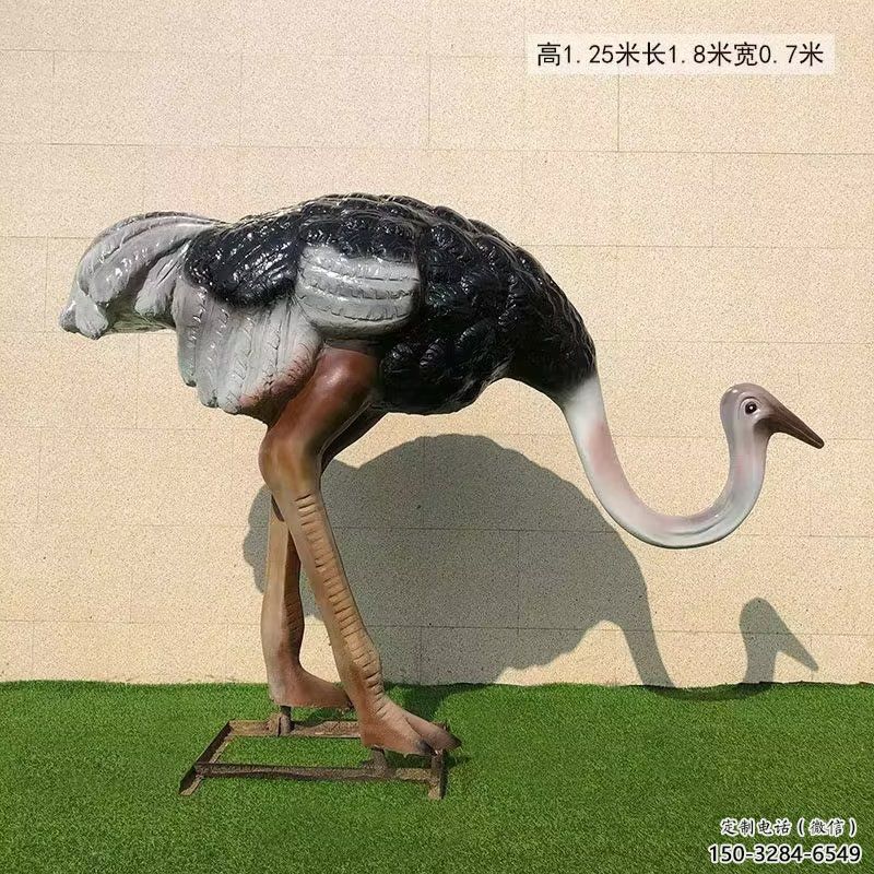 銅鴕鳥雕塑 店門口彩繪雕塑 步行街?jǐn)[件雕塑 銅鴕鳥雕塑 店門口彩繪雕塑 步行街?jǐn)[件雕塑