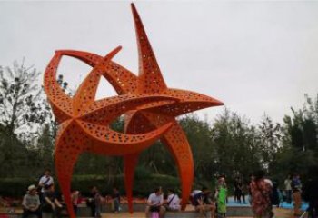 不銹鋼公園海星雕塑 酒店門(mén)口雕塑 彩繪擺件