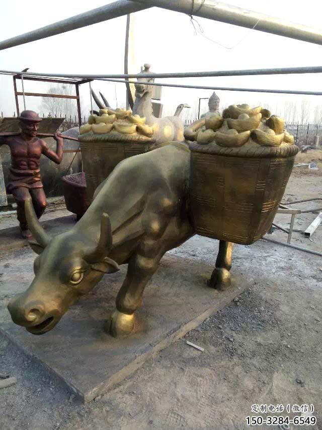 小區小牛雕塑,抽象主題,鑄銅工藝 小區小牛雕塑,抽象主題,鑄銅工藝