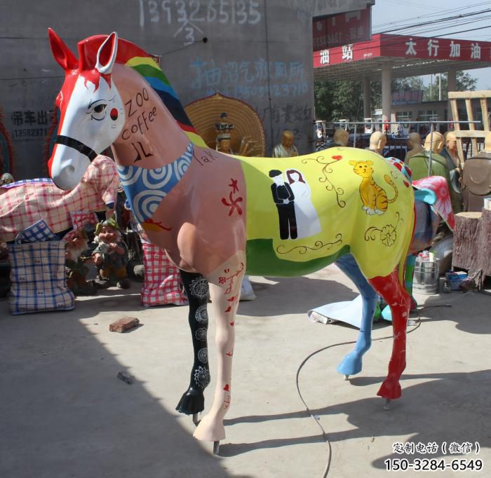庭院小馬雕塑廠家,現(xiàn)代小品,彩繪工藝 庭院小馬雕塑廠家,現(xiàn)代小品,彩繪工藝