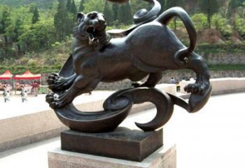 醫(yī)院白虎雕塑，仿古動漫雕塑，仿古擺件