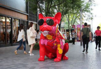 醫院哈巴狗雕塑，仿古動漫雕塑，仿古擺件
