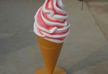 廣場冰激凌雕塑生產(chǎn)商 抽象景觀小品 烤漆雕塑