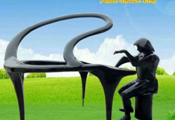鋼琴雕塑 歐式步行街小品 大型商場(chǎng)雕塑