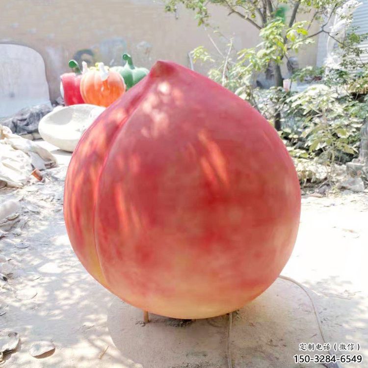 廣場(chǎng)水蜜桃雕塑 抽象果蔬雕塑 烤漆水果雕塑 廣場(chǎng)水蜜桃雕塑 抽象果蔬雕塑 烤漆水果雕塑