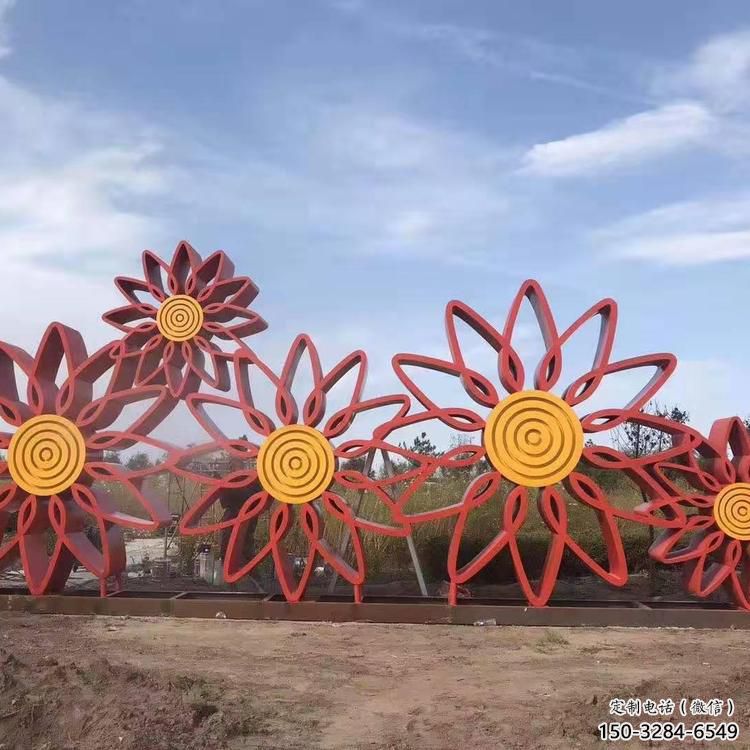 商業(yè)街向日葵雕塑 烤漆花卉雕塑 彩繪植物雕塑 商業(yè)街向日葵雕塑 烤漆花卉雕塑 彩繪植物雕塑