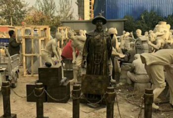 青銅林則徐雕塑 歐式步行街名人雕塑 大型商場肖像雕塑