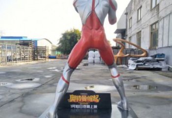 田間奧特曼雕塑 彩繪卡通雕塑 園林擺件
