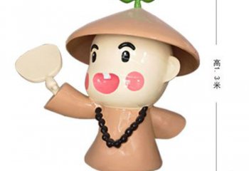 青銅小和尚雕塑 步行街兒童雕塑 大型肖像雕塑