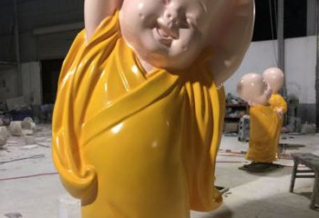青銅小和尚雕塑 景觀校園兒童雕塑 商業街肖像雕塑