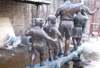 廣場小孩子雕塑 抽象景觀兒童雕塑 烤漆童趣雕塑