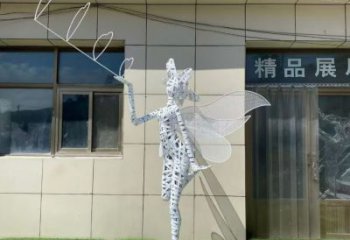 鏤空小精靈雕塑 園林卡通雕塑 住宅小區動漫雕塑