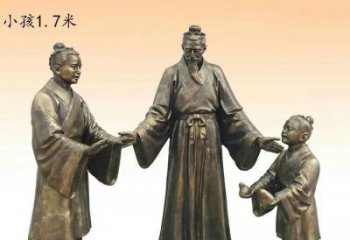 住宅小區(qū)老人雕塑 黃銅景觀擺件 公園古代雕塑