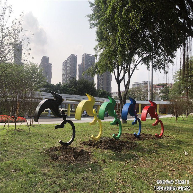 游樂場自行車雕塑 發(fā)光公園運(yùn)動員雕塑 噴漆體育雕塑 游樂場自行車雕塑 發(fā)光公園運(yùn)動員雕塑 噴漆體育雕塑