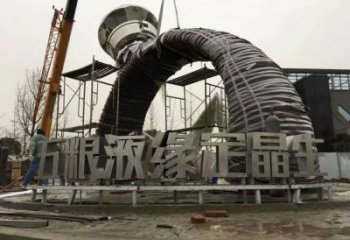 中式指環(huán)雕塑 啞光標(biāo)識雕塑 游樂場戒指環(huán)雕塑