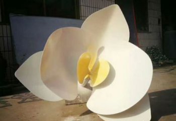 切面蘭花雕塑 燈光庭院雕塑 校園玉蘭花雕塑
