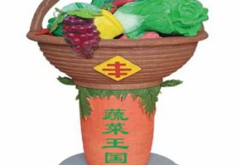 果籃雕塑標(biāo)準(zhǔn)，多彩藝術(shù)，景觀白菜果籃雕塑供應(yīng)