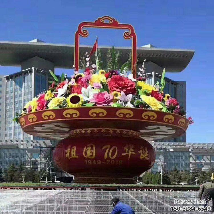 商業(yè)花籃雕塑供應，城區(qū)小品，體育仿真花籃雕塑制造商
