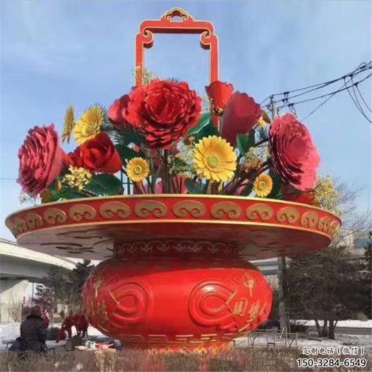 花籃雕塑精選，廣場(chǎng)雕塑，展示城市花籃雕塑