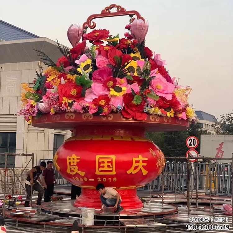 大型花籃雕塑承接，鍛造工藝，小區花籃雕塑制作