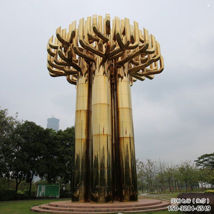 不銹鋼樹地標(biāo)建筑雕塑 不銹鋼樹地標(biāo)建筑雕塑