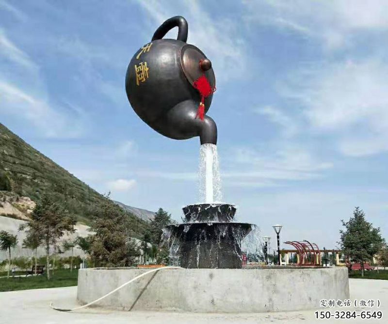流水吊壺雕塑,懸空風(fēng)格,吊壺雕塑定制 流水吊壺雕塑,懸空風(fēng)格,吊壺雕塑定制