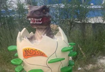 公園恐龍蛋雕塑