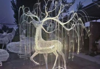 景觀梅花鹿雕塑工程，公園雕塑，燈光梅花鹿雕塑供求