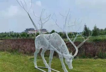 梅花鹿雕塑指用，景觀雕塑，園林燈光梅花鹿雕塑點擊