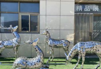 小鹿雕塑供需，標(biāo)識(shí)雕塑，景觀鏤空小鹿雕塑制造商