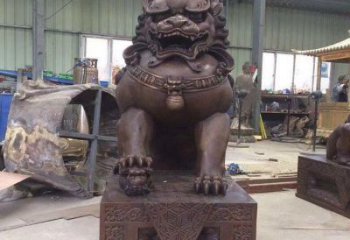 獅子雕塑優(yōu)選，室外雕塑，鑄銅景觀(guān)蹲獅雕塑優(yōu)選