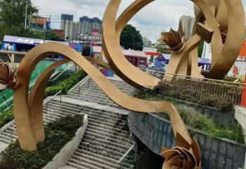 櫻花雕塑優(yōu)選，陸地?cái)[件，不銹鋼櫻花雕塑廠家