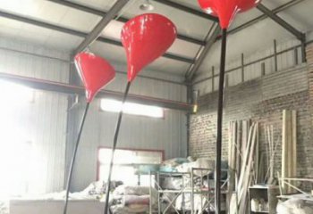 郁金香雕塑常用，景觀擺件，不銹鋼郁金香雕塑廠家