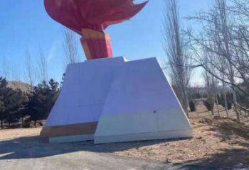 戶外火把雕塑訂做，多彩藝術，不銹鋼火把雕塑制造