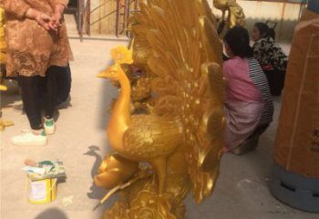 花園孔雀雕塑點(diǎn)擊，多彩藝術(shù)，銅孔雀雕塑承接