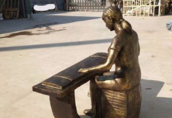 彈古箏雕塑精選，街道標識，民俗人物雕塑工程指用