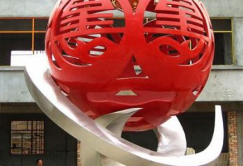 繡球雕塑承接，廣場系列，烤漆繡球雕塑標準
