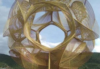 鏤空繡球雕塑預定，彩鋼制作，不銹鋼繡球雕塑制作