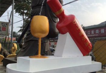酒瓶雕塑批發(fā)，廣場系列，流水酒瓶雕塑供需