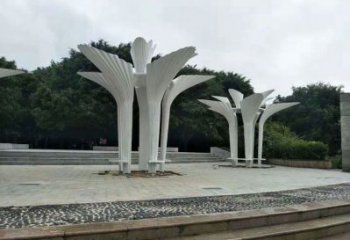 遮陽(yáng)樹(shù)雕塑展品，室外軟裝，不銹鋼遮陽(yáng)樹(shù)雕塑訂做