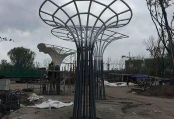 遮陽(yáng)樹(shù)雕塑制造，鏤空雕塑，不銹鋼遮陽(yáng)樹(shù)雕塑廠家
