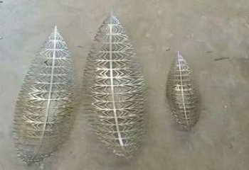 制造鏤空樹葉雕塑廠家，鋼管組合，鏡面鏤空樹葉雕塑常用