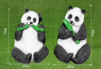 熊貓雕塑工廠(chǎng)選用，街道標(biāo)識(shí)，景觀仿真熊貓雕塑