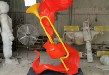 烤漆沖鋒號雕塑