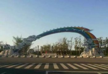 晉安云朵大門雕塑，公園美陳元素，不銹鋼云朵大門雕塑