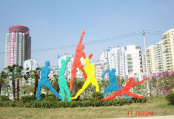 揭陽投籃雕塑，剪影工藝制作，不銹鋼體育人物雕塑