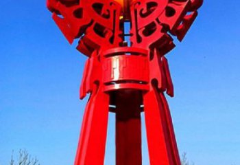 潮州精神堡壘火球雕塑，城市建筑雕塑，創意藝術設計